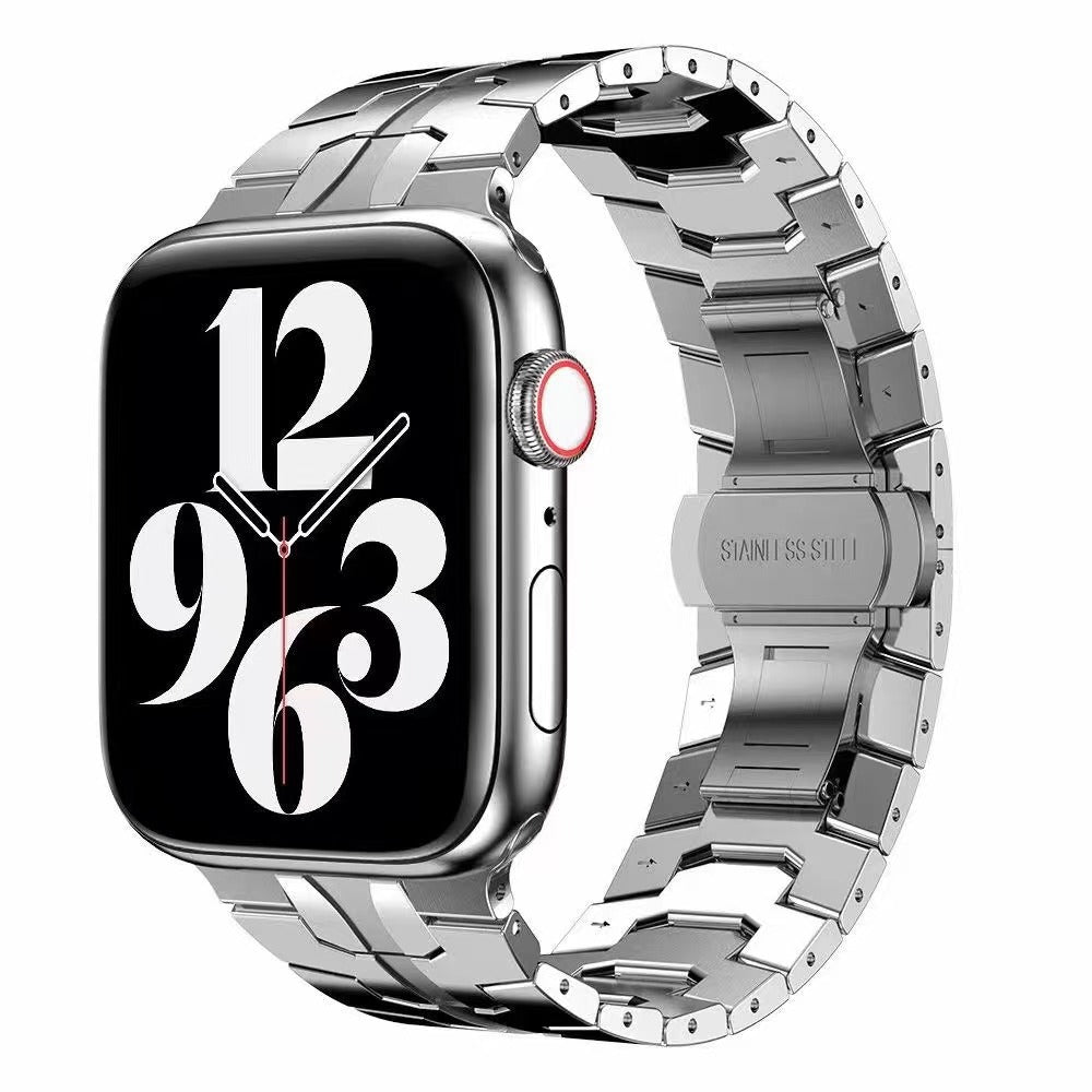 For Apple Watch Ultra 49mm Series 8 7 45mm Series 6 5 4 SE SE (2022) 44mm Series 3 2 1 42mm Stainless Steel Watch Band Replacement Strap with Stylish Buckle For Apple Watch Ultra 49mm Series 8 7 45mm Series 6 5 4 SE SE (2022) 44mm Series 3 2 1 42mm Stainless Steel Watch Band Replacement Strap with Stylish Buckle